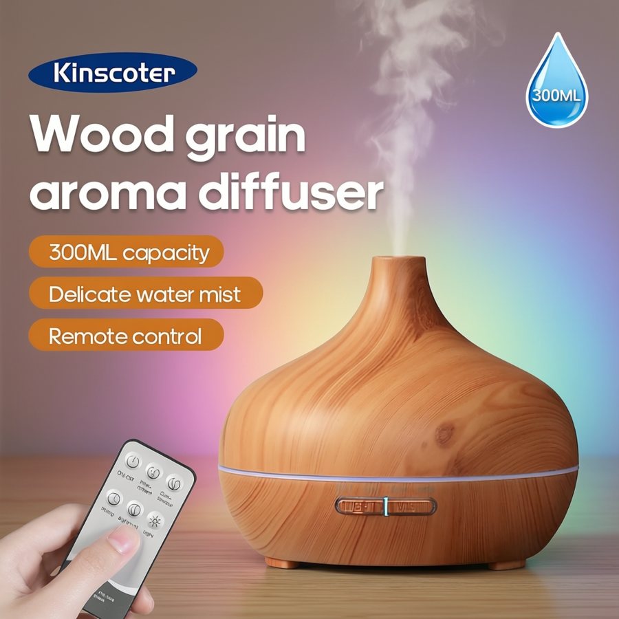 USB wood grain humidifier and diffuser, cool mist
