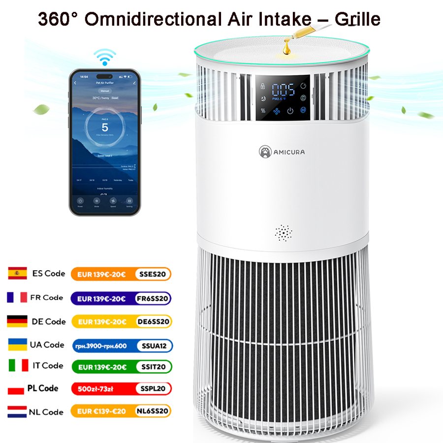 2-in-1 humidifier and air purifier with HEPA and carbon filter