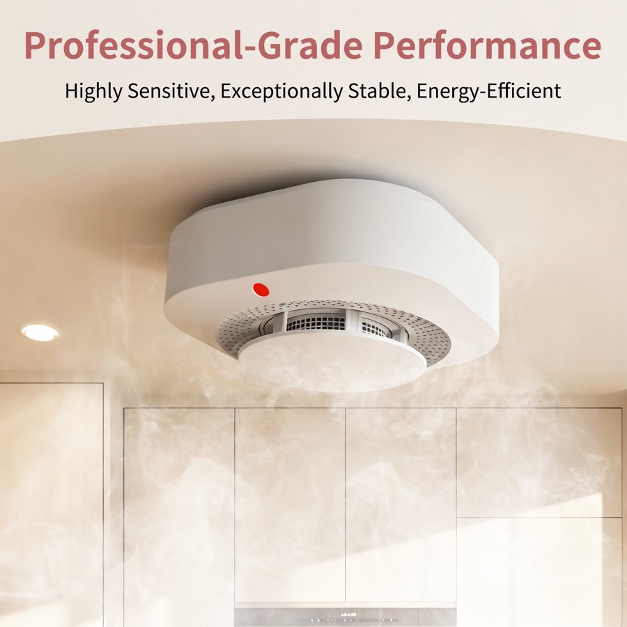 Battery smoke detector, 360 detection, audible alarm, DC 3V