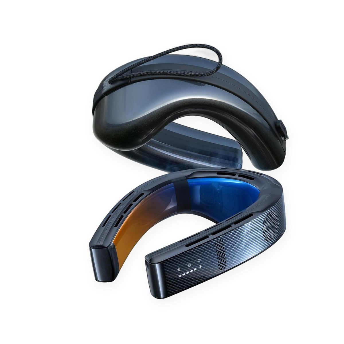 Portable neck fan with AI temperature control