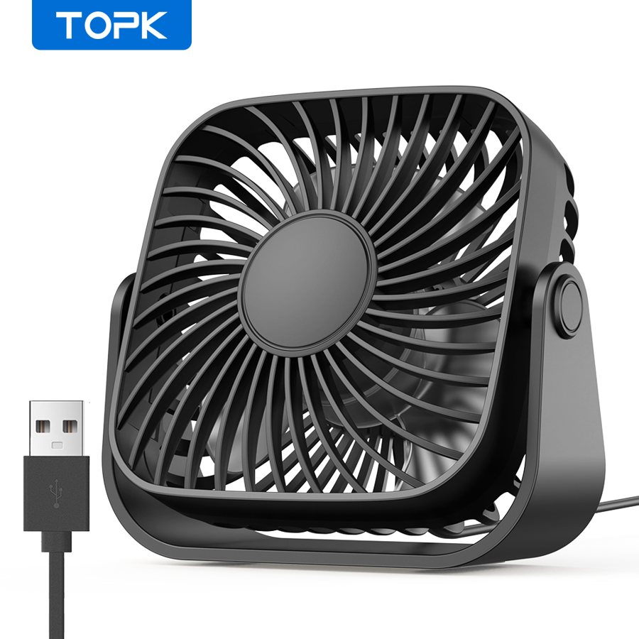 4 inch mini USB fan for camping, 3 speeds, quiet