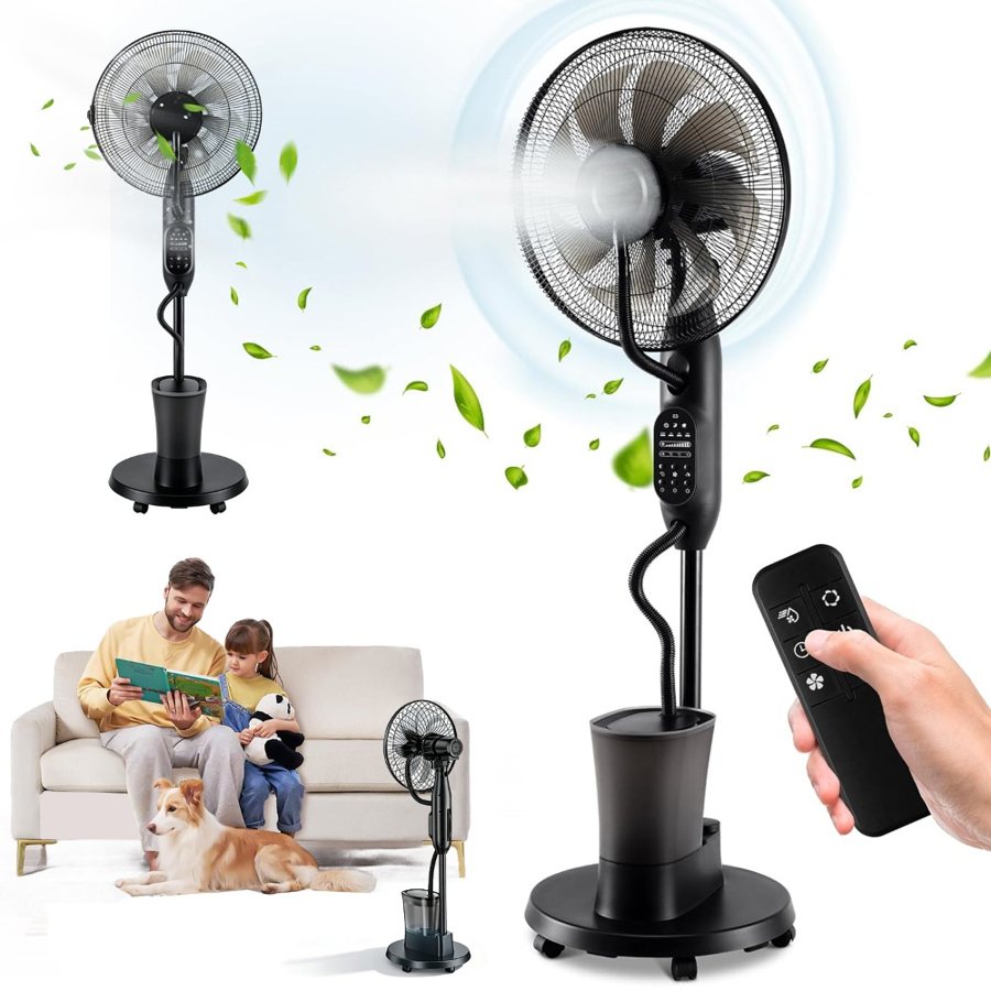 75W 16 inch pedestal mist fan with 2.8L tank
