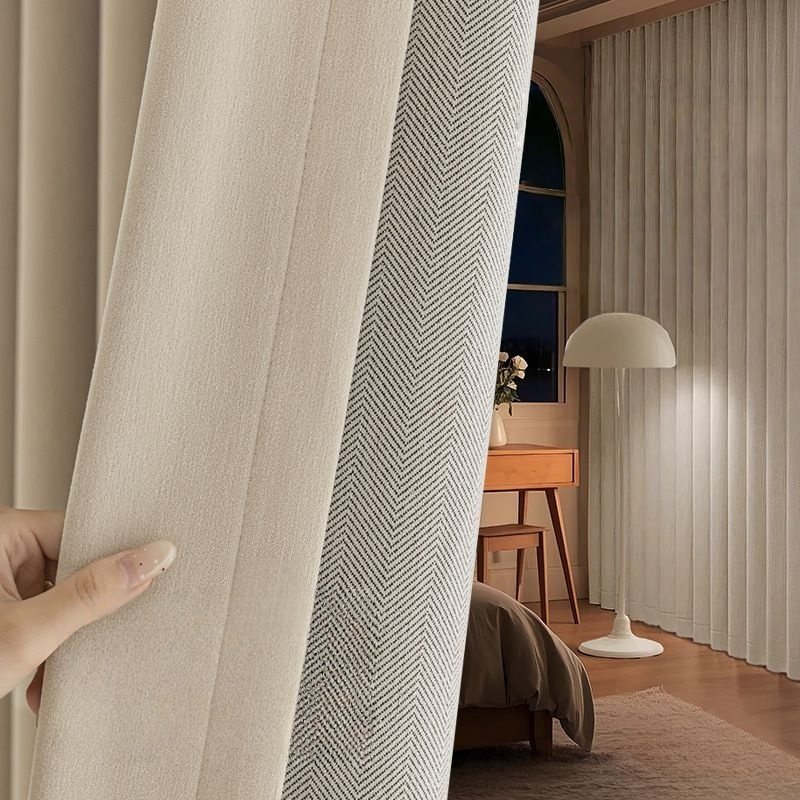Custom size chenille blackout curtain, 310 cm height