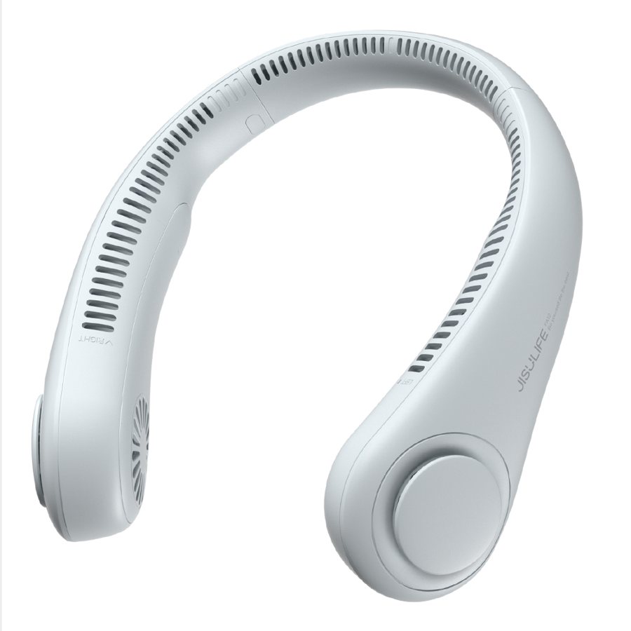 Portable neck fan, 4000mAh battery, 5 speeds