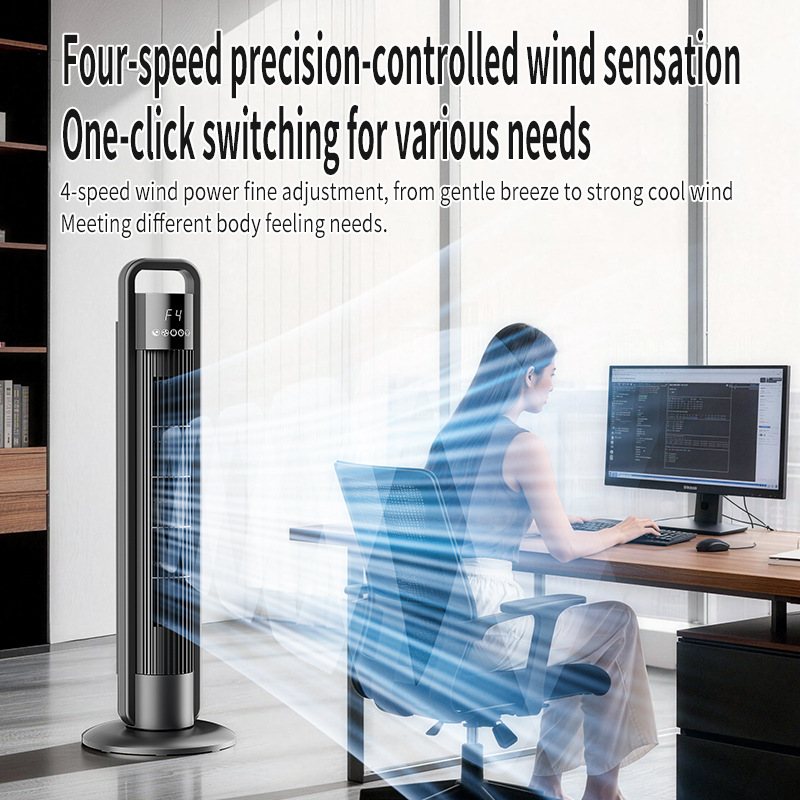 Floor standing tower fan, no installation, for home and office