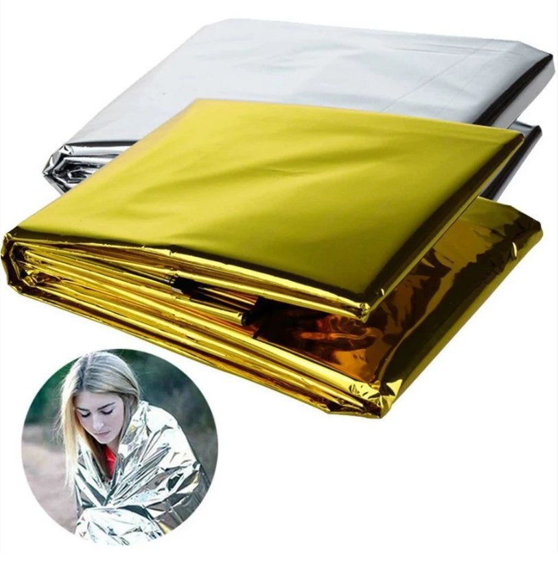 Foil Emergency Poncho Blanket