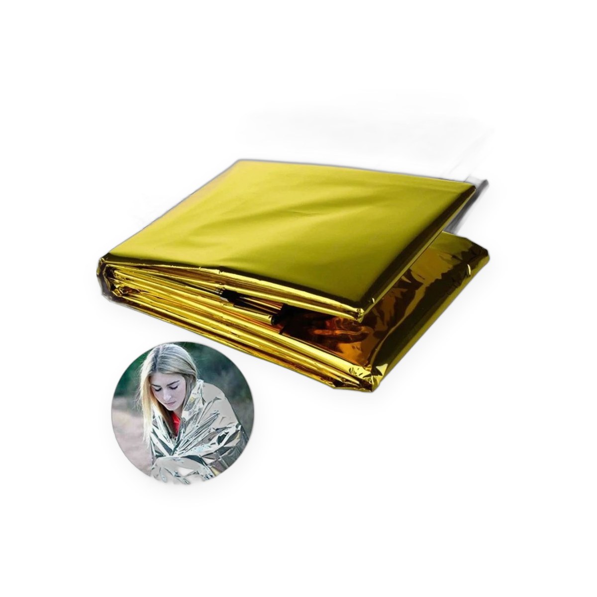 Foil Emergency Poncho Blanket