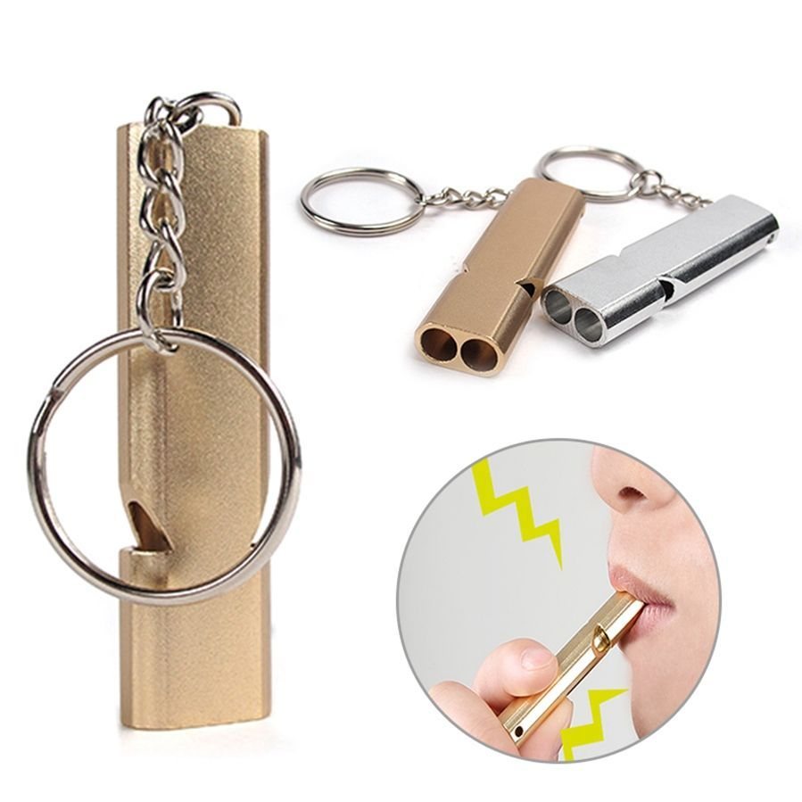 Aluminium Emergency Whistle with Keychain