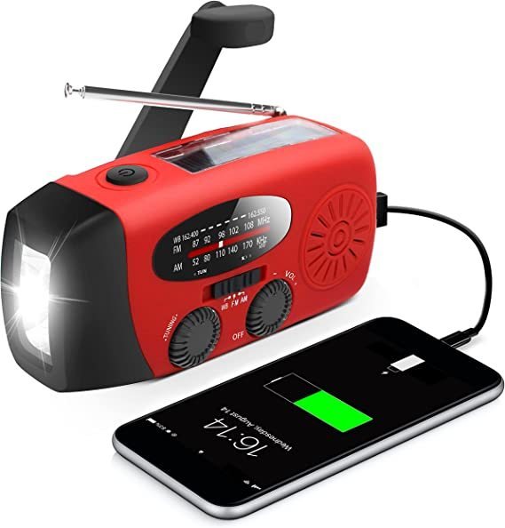Mini 2000mAh Emergency Solar Hand Crank Radio