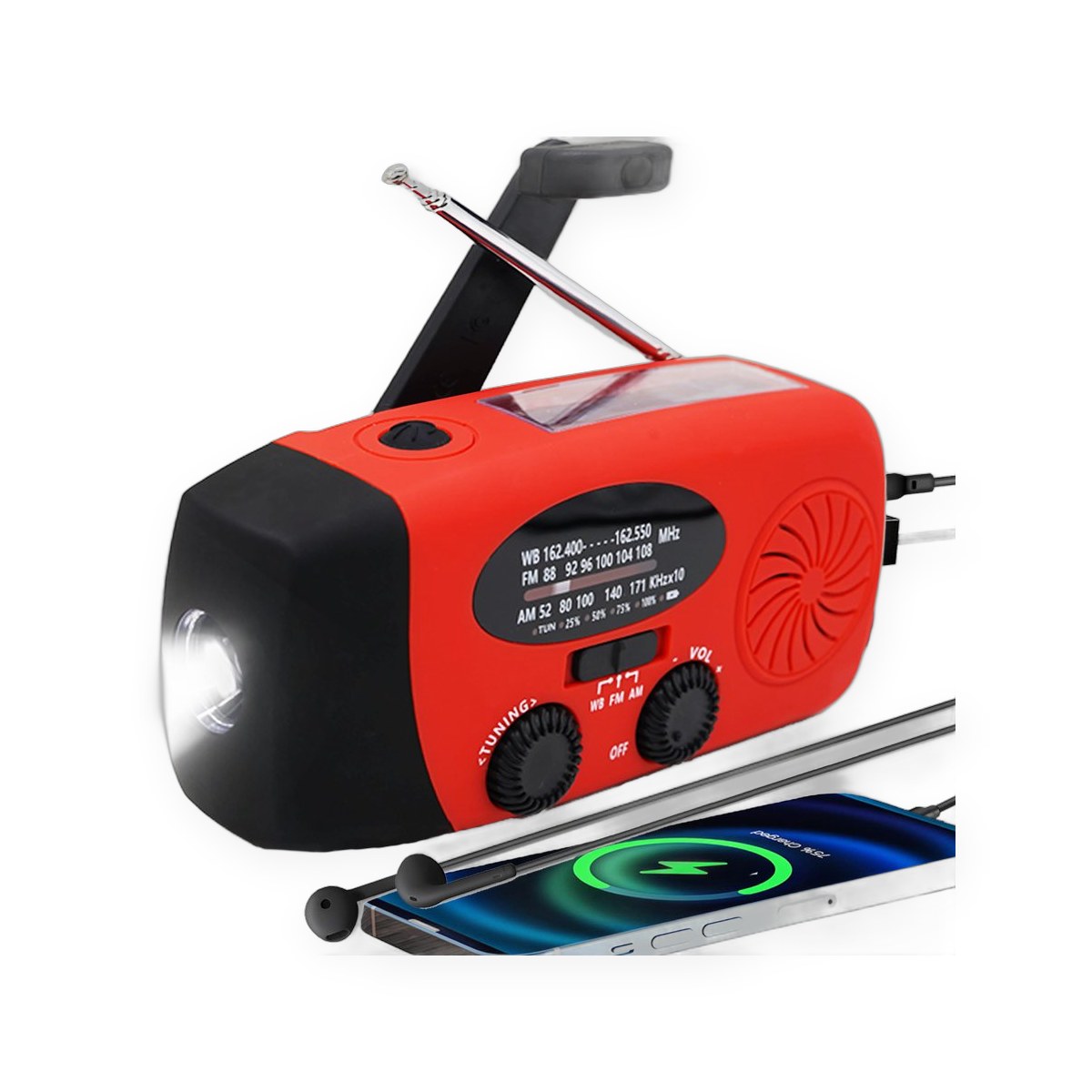 Solar Hand Crank NOAA Weather Radio