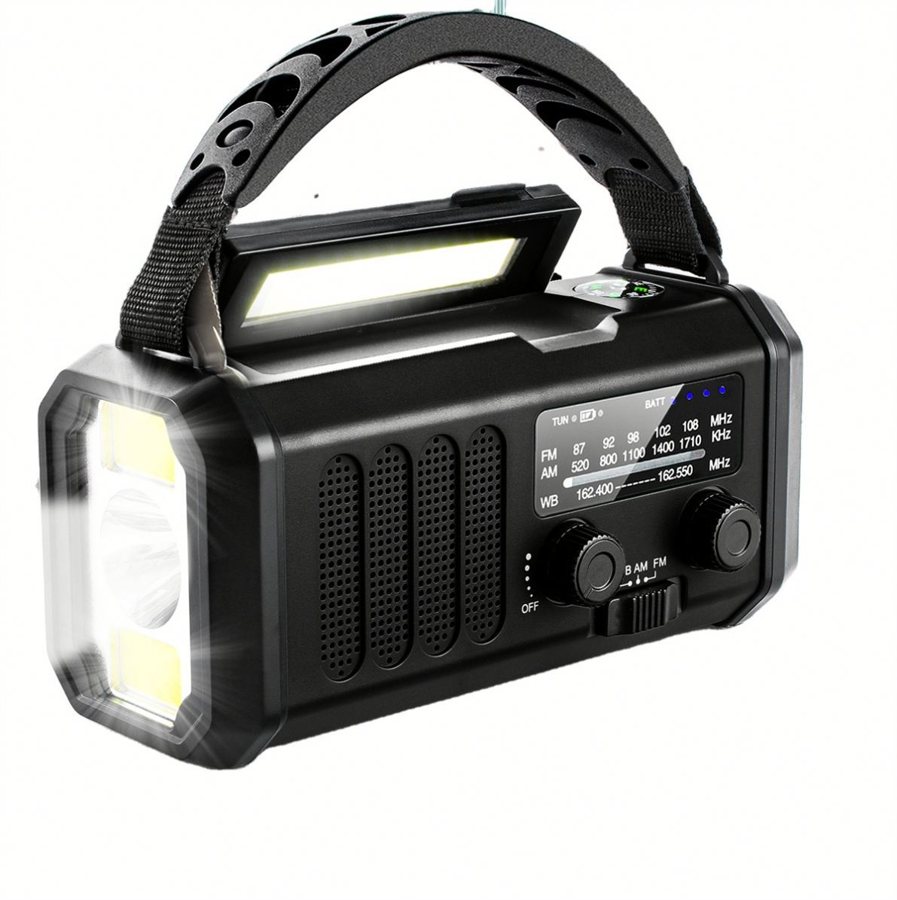 10000mAh Weather Radio with SOS Flashlight
