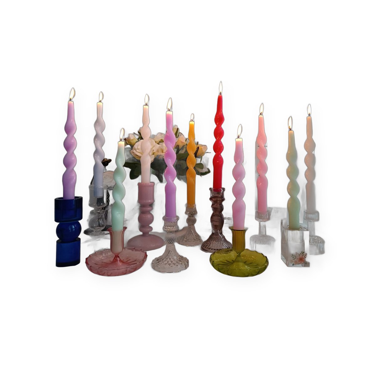 Unscented Long Taper Candles, Two-Pack