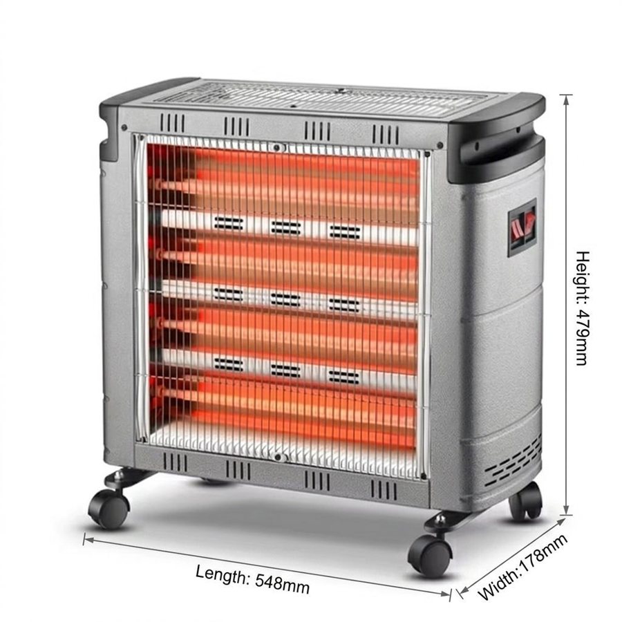 2400W Quartz Infrared Heater with Tip-Over Protection