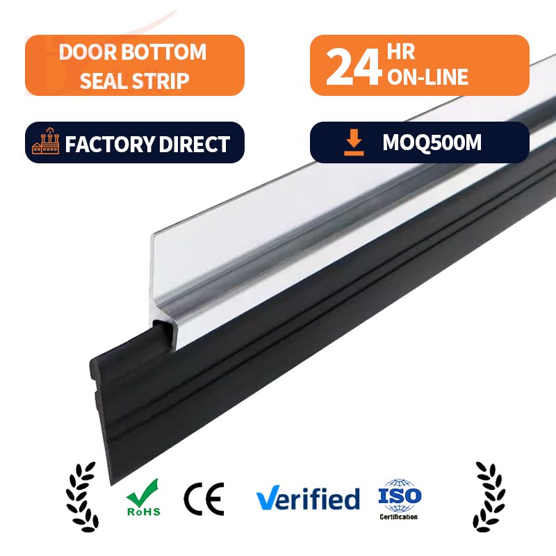Adhesive Door Draught Strip with Aluminium Frame