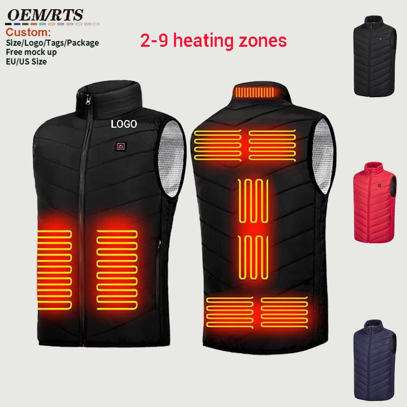 Heated Gilet with 2, 4 or 9 Heating Zones