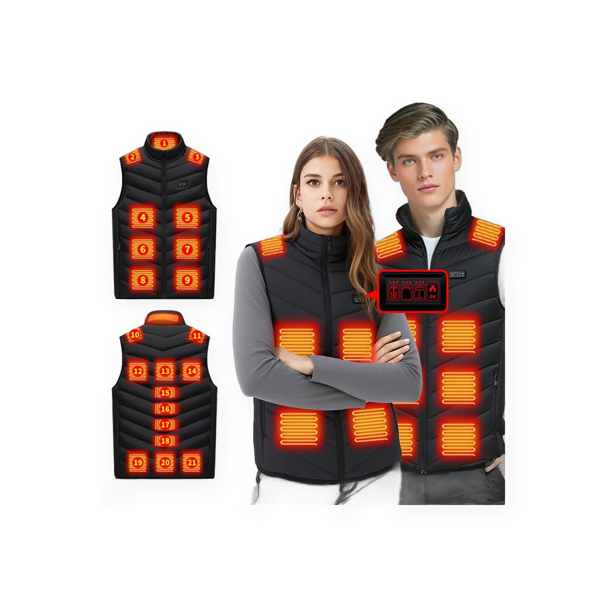 Men's Rechargeable Lightweight Heated Vest