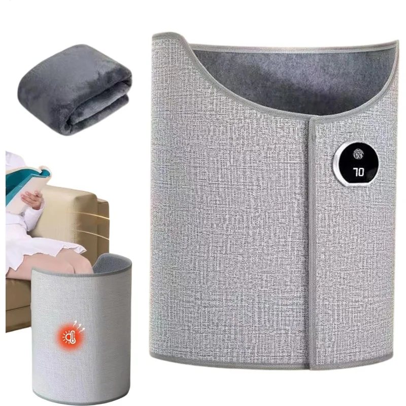 Foldable under-desk electric foot heater, silent