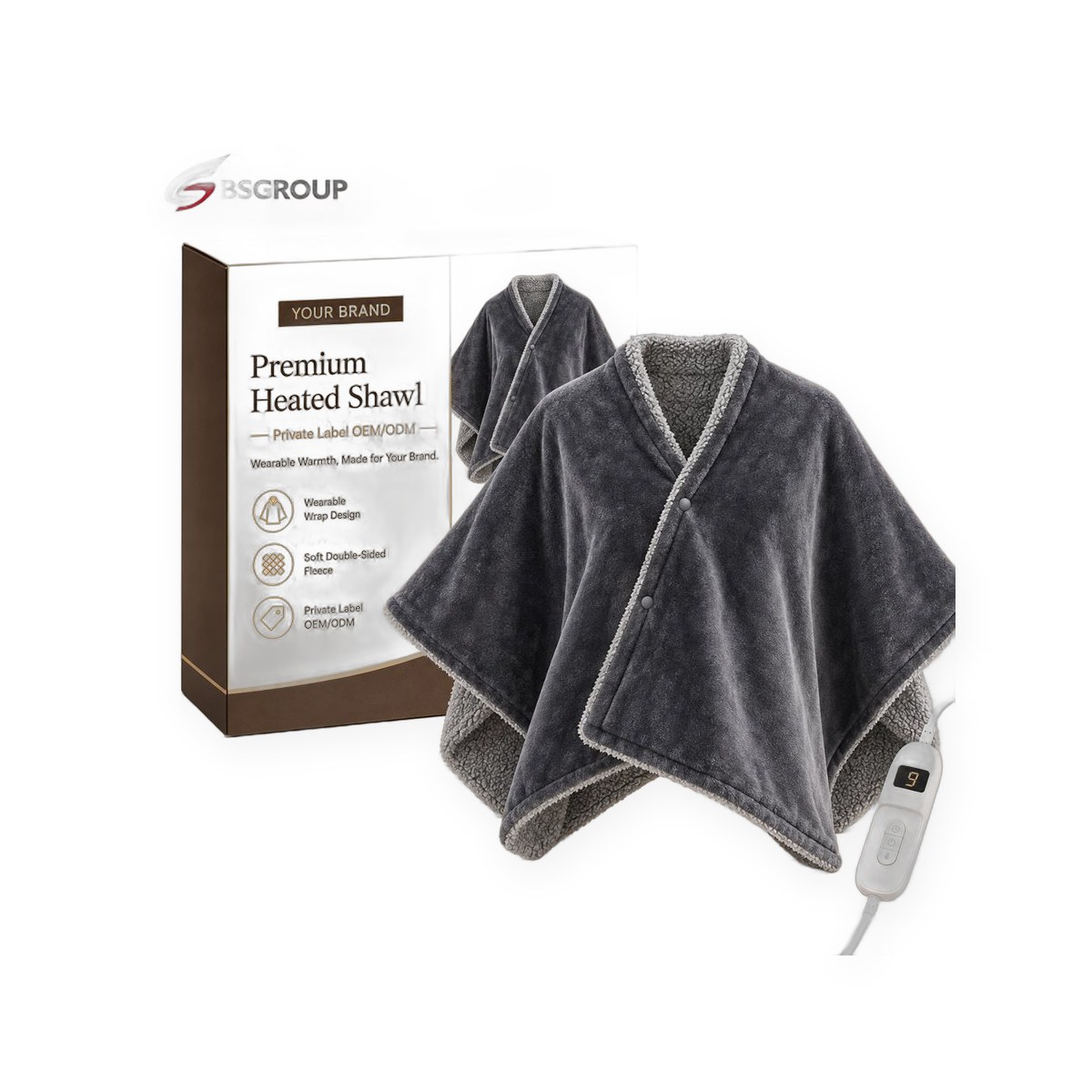 Soft Touch Wearable Heated Blanket