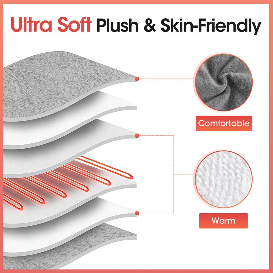 USB electric foot warmer, washable plush cover