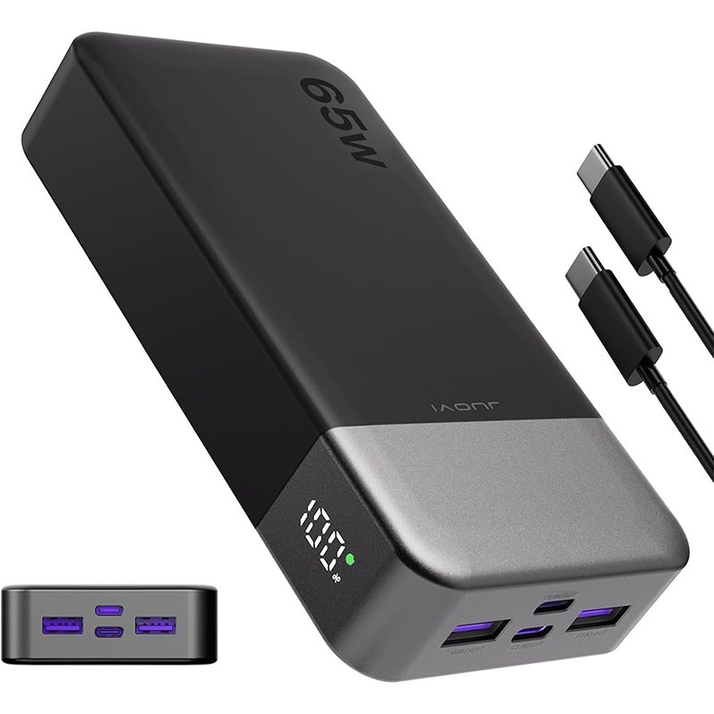 65W 20000mAh compact USB-C power bank