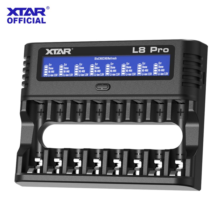 8-slot smart battery charger, 1.5V, quick and deep repair