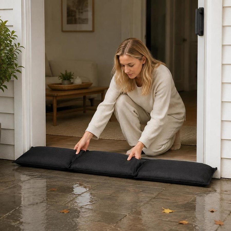 Water-absorbent flood barrier bags, 6 pack, 2.7 x 1.4 ft