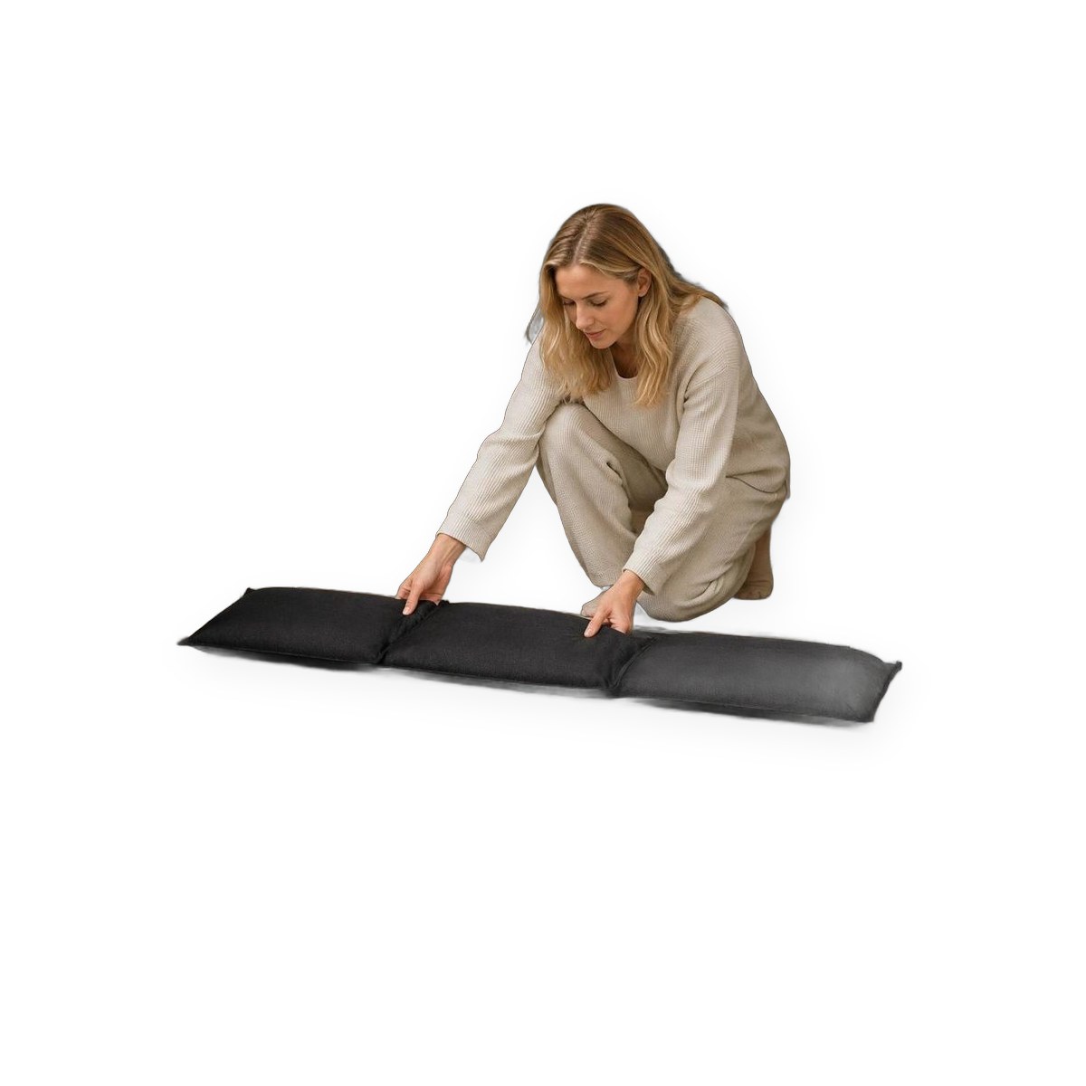 Water-absorbent flood barrier bags, 6 pack, 2.7 x 1.4 ft