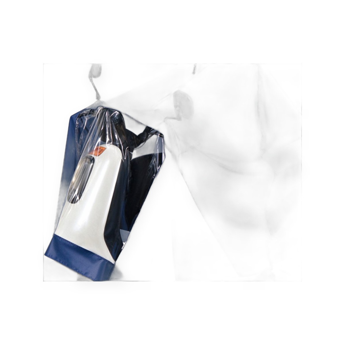 Hooded motorcycle rain poncho, waterproof PVC, for electric bikes