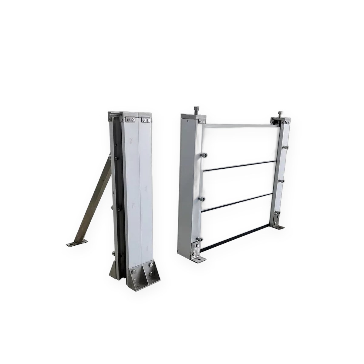 Removable aluminium garage door flood barrier system