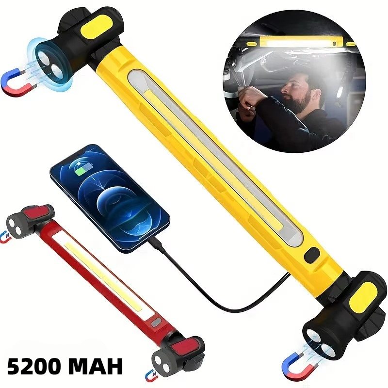 Rechargeable magnetic LED work light, 5000 lumens
