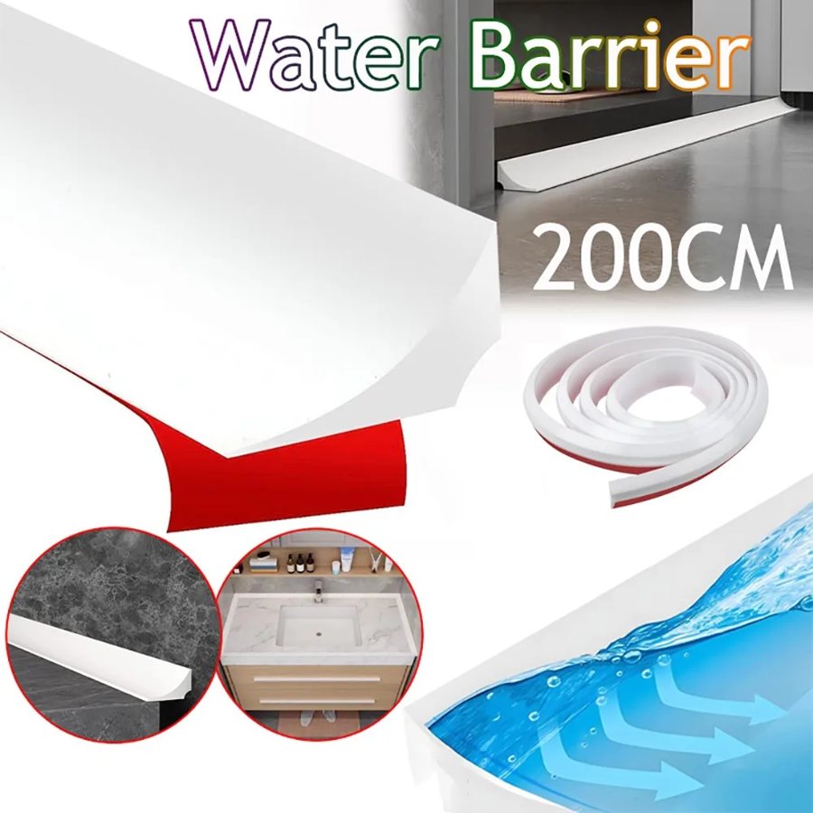 Silicone water barrier strip, 2 m, for kitchen sinks